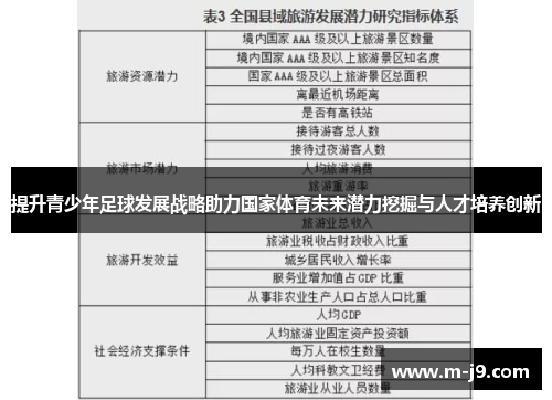 提升青少年足球发展战略助力国家体育未来潜力挖掘与人才培养创新